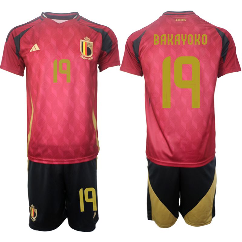 Men 2024-2025 Season Belgium home red #19 Soccer Jersey->belgium jersey->Soccer Country Jersey